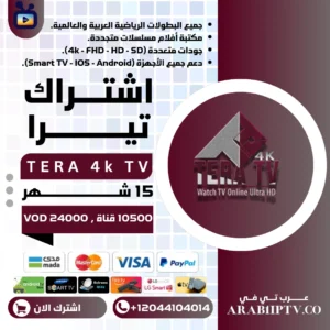 اشتراك تيرا 15 شهر TERA 4K TV